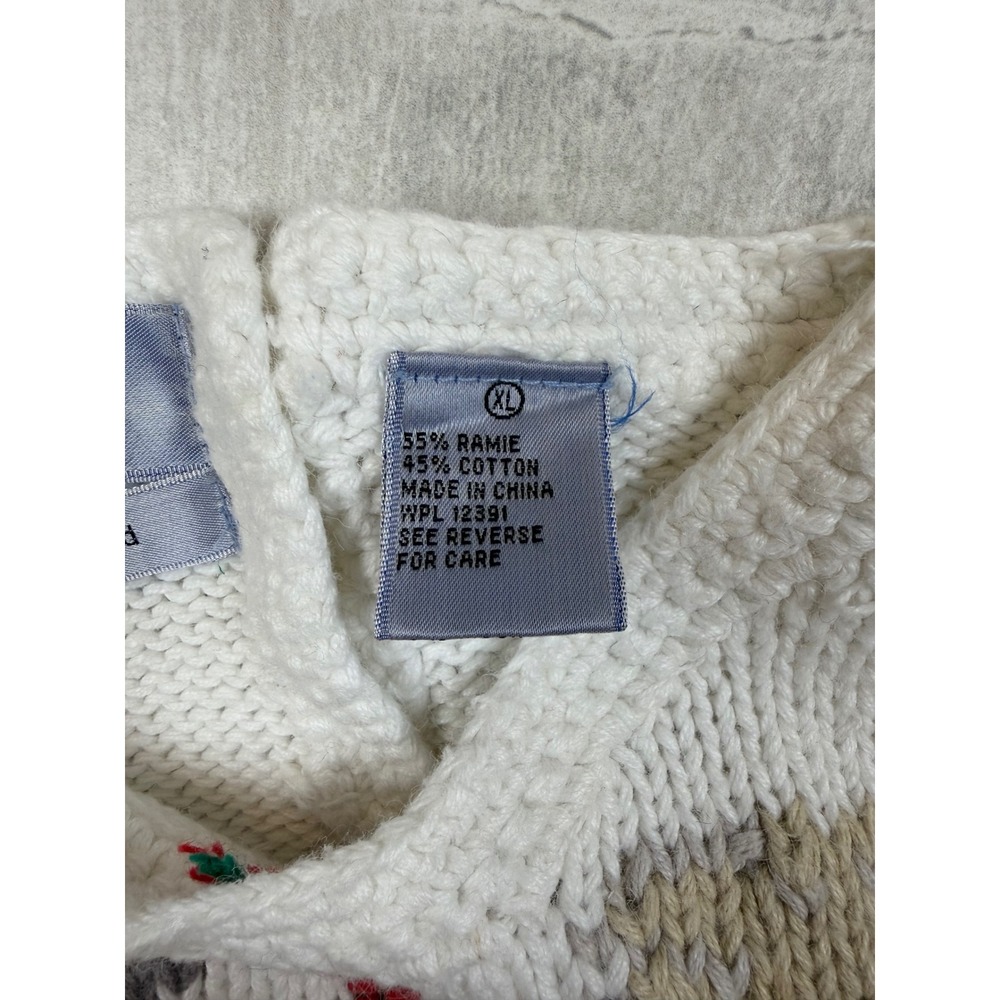 Signatures by Northern Isles Vintage 12 Days of Christmas Hand Knit Sweater XL - Picture 4 of 8